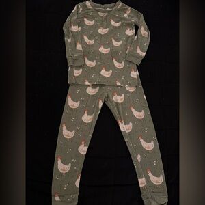 Little One Shop Spring Chicken 2 piece Pajama Set